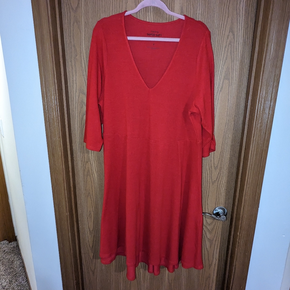 Torrid Super Soft High-Low Red Dress